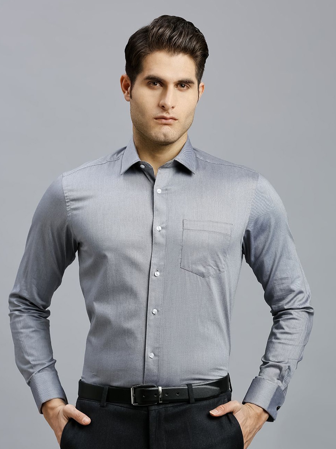 

Reid & Taylor Men Opaque Formal Shirt, Grey