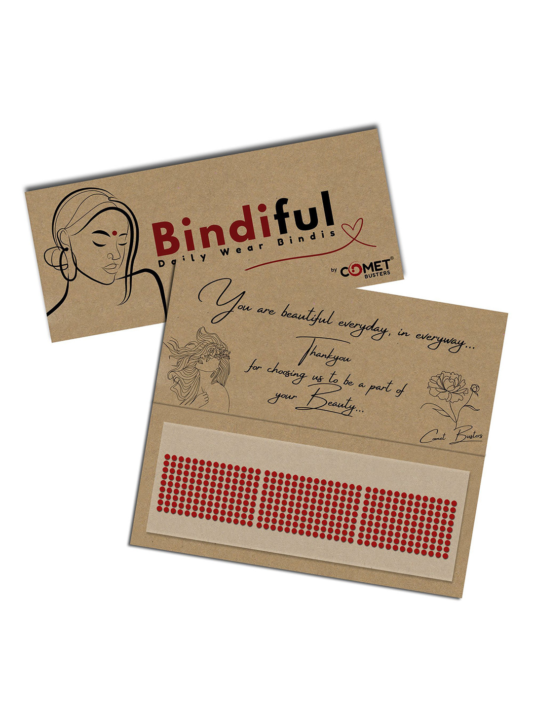 

Comet Busters Bindiful Traditional Designer Bindis - Red