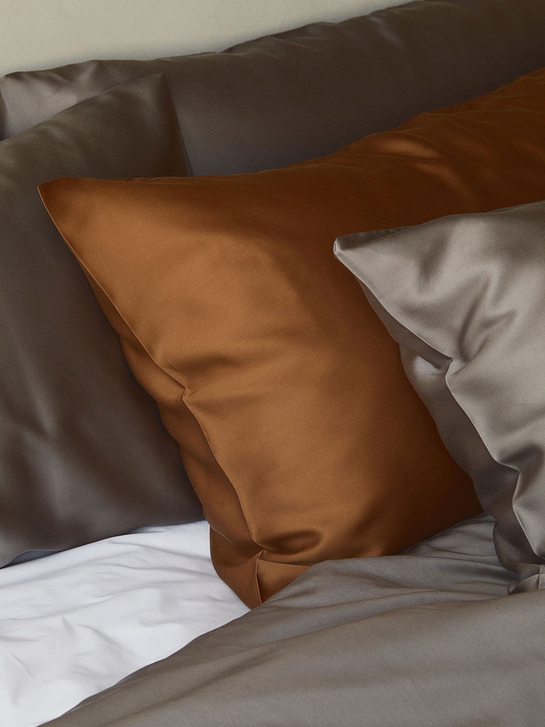

H&M Satin Pillowcase, Brown