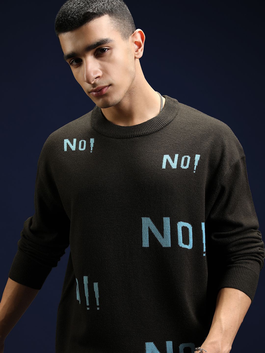 

HIGHLANDER Men Typography Pullover, Brown