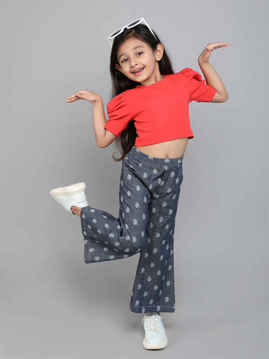 

taffykids Girls Top with Palazzos, Red