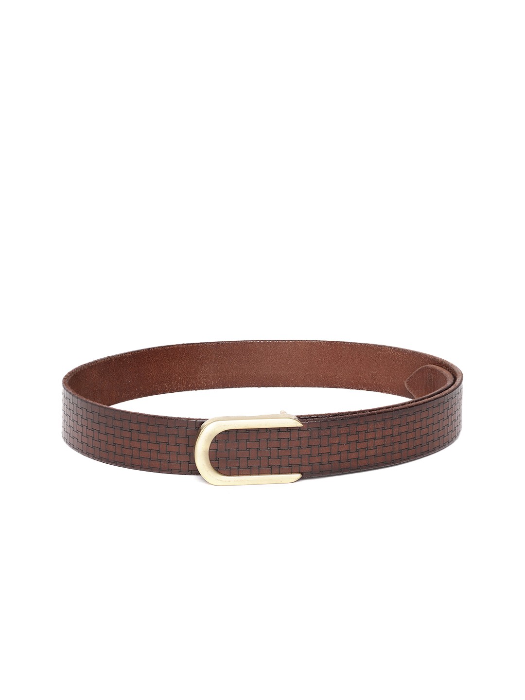 

ART N VINTAGE Men Braided Leather Belt, Brown