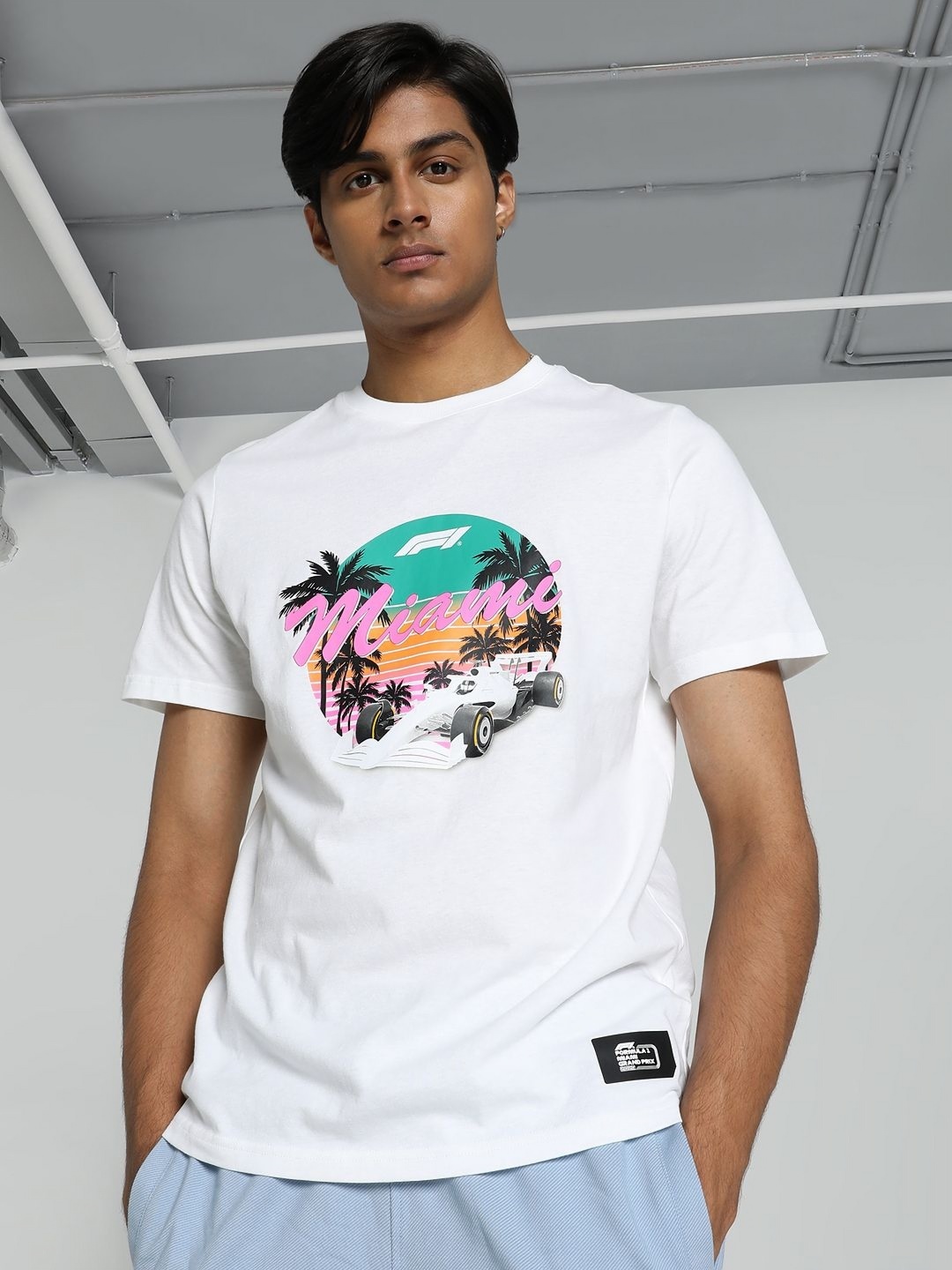 

PUMA Motorsport Men Typography Printed Applique T-shirt, White