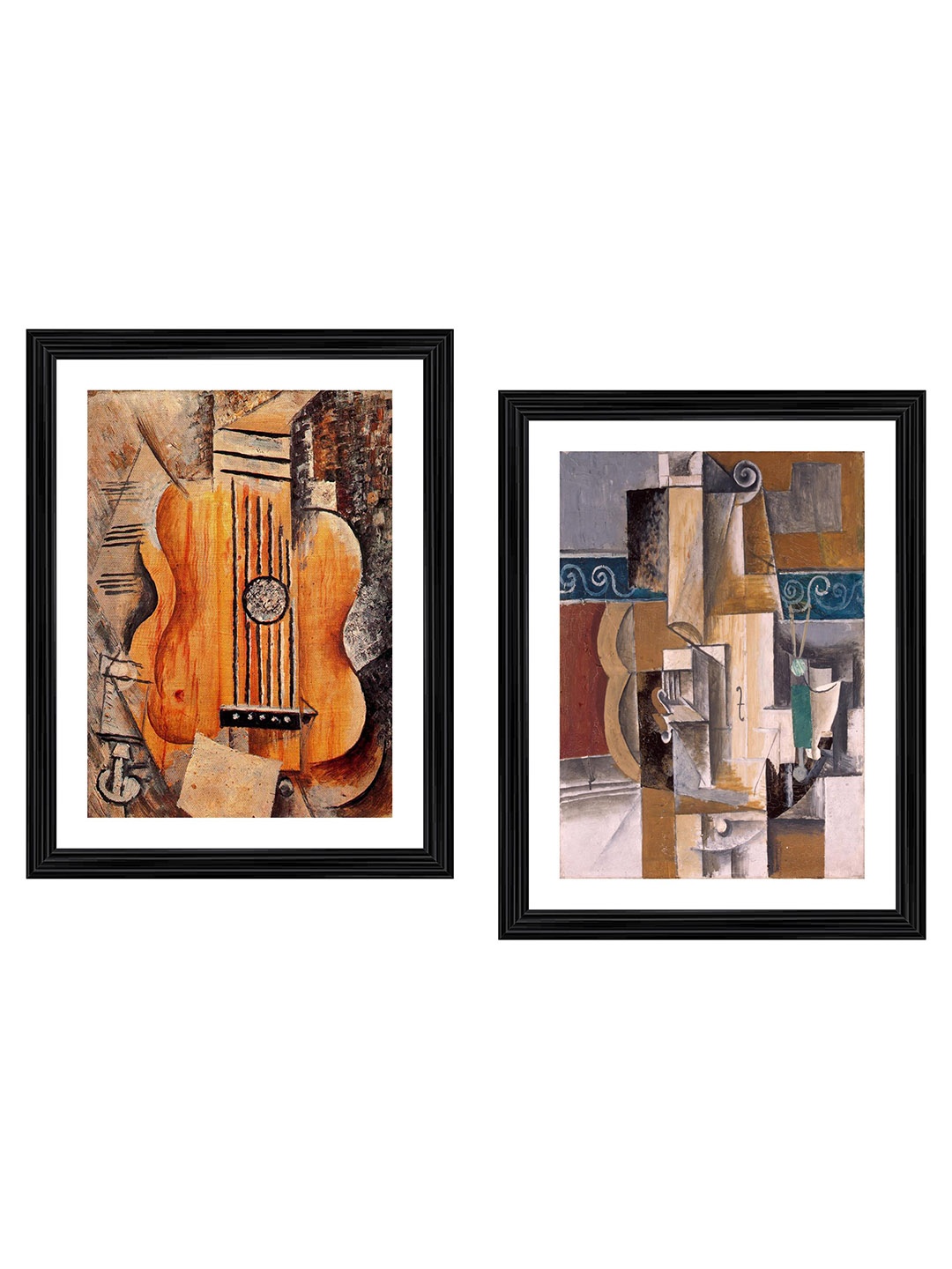 

Adventures India Brown & White 2 Pieces Wooden Painting Wall Art