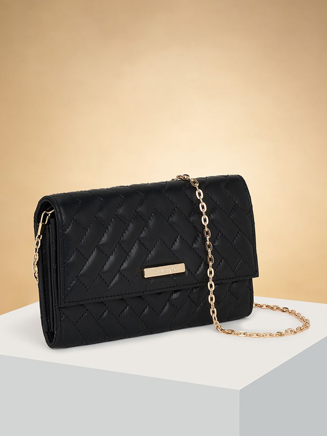 

Forever Glam by Pantaloons Women PU Zip Around Wallet, Black