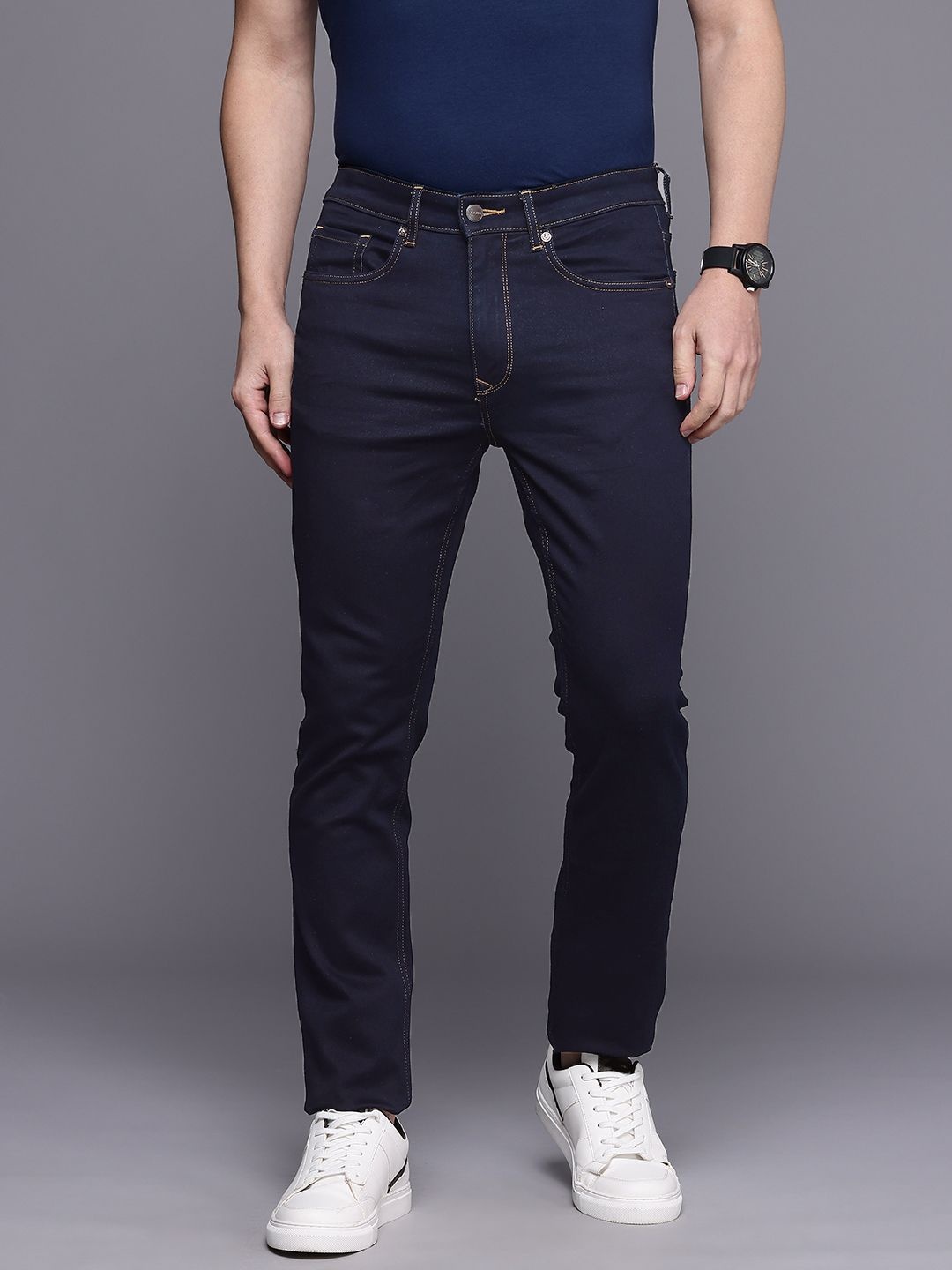 

Louis Philippe Jeans Men Albert Super Slim Fit Stretchable Jeans, Blue