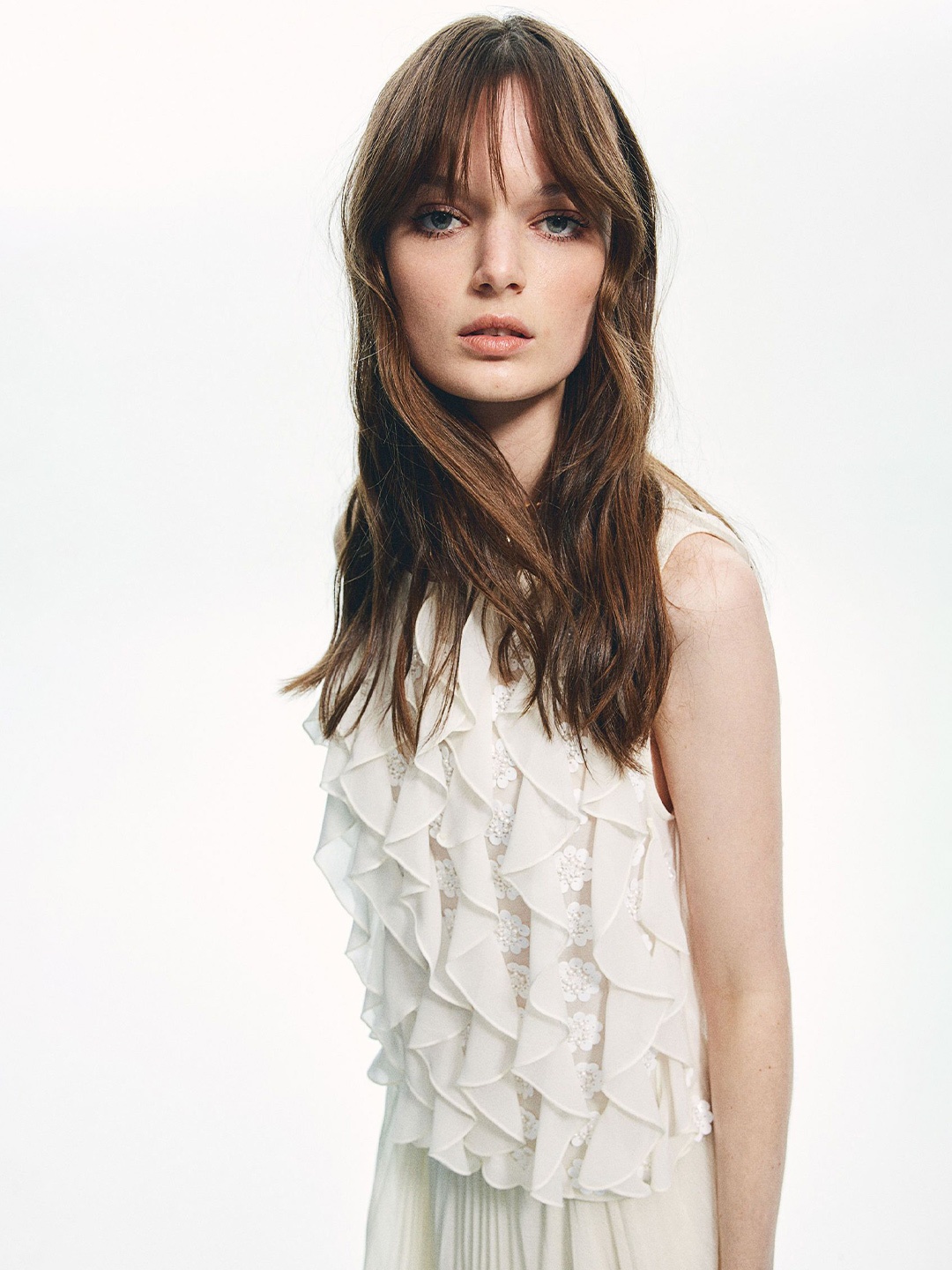 

H&M Sleeveless Embellished Top, White