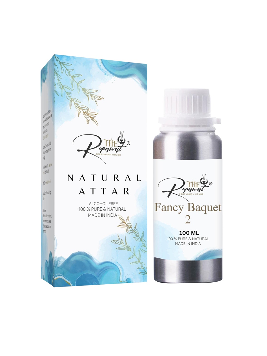 

THE RUPAWAT Perfumery House Fancy Baquet 2 100% Natural Alcohol Free Attar - 100 ml, Transparent