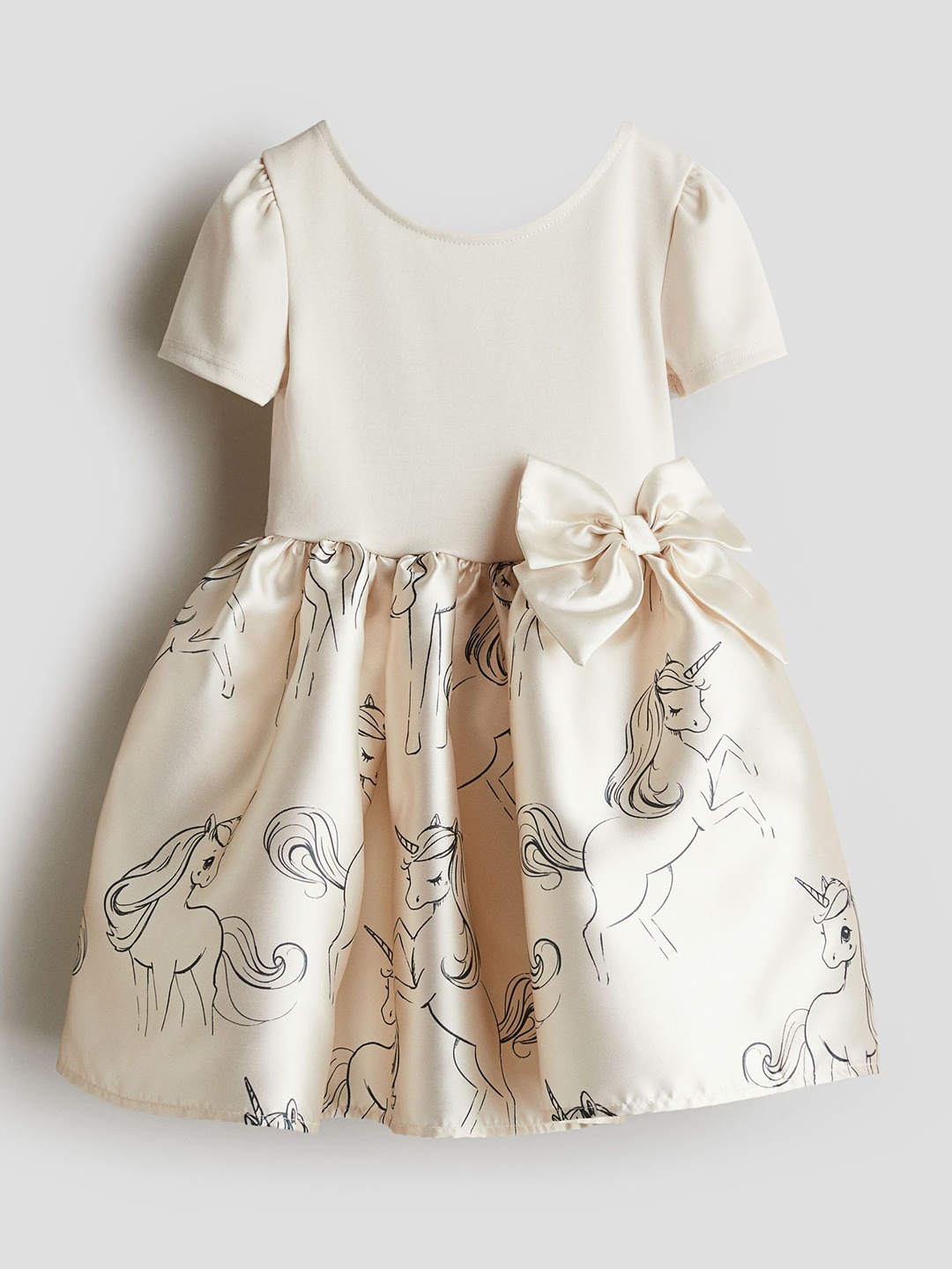 

H&M Infant Girls Flared-Skirt Dress, Cream