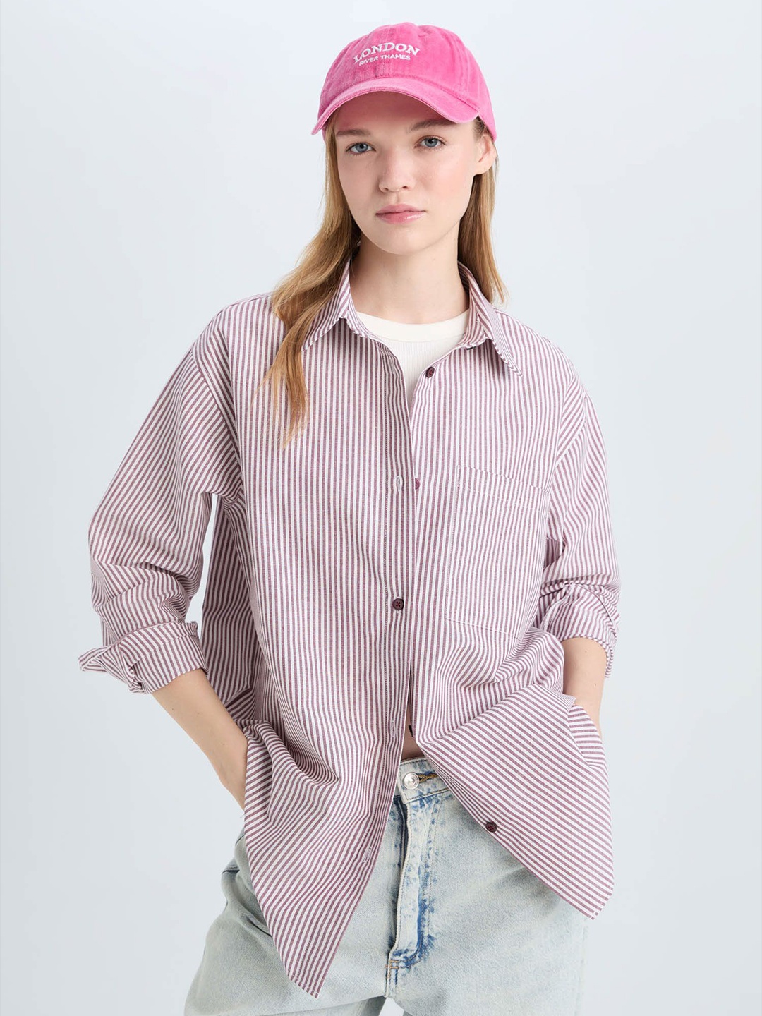 

DeFacto Women Bengal Stripes Opaque Striped Casual Shirt, Na