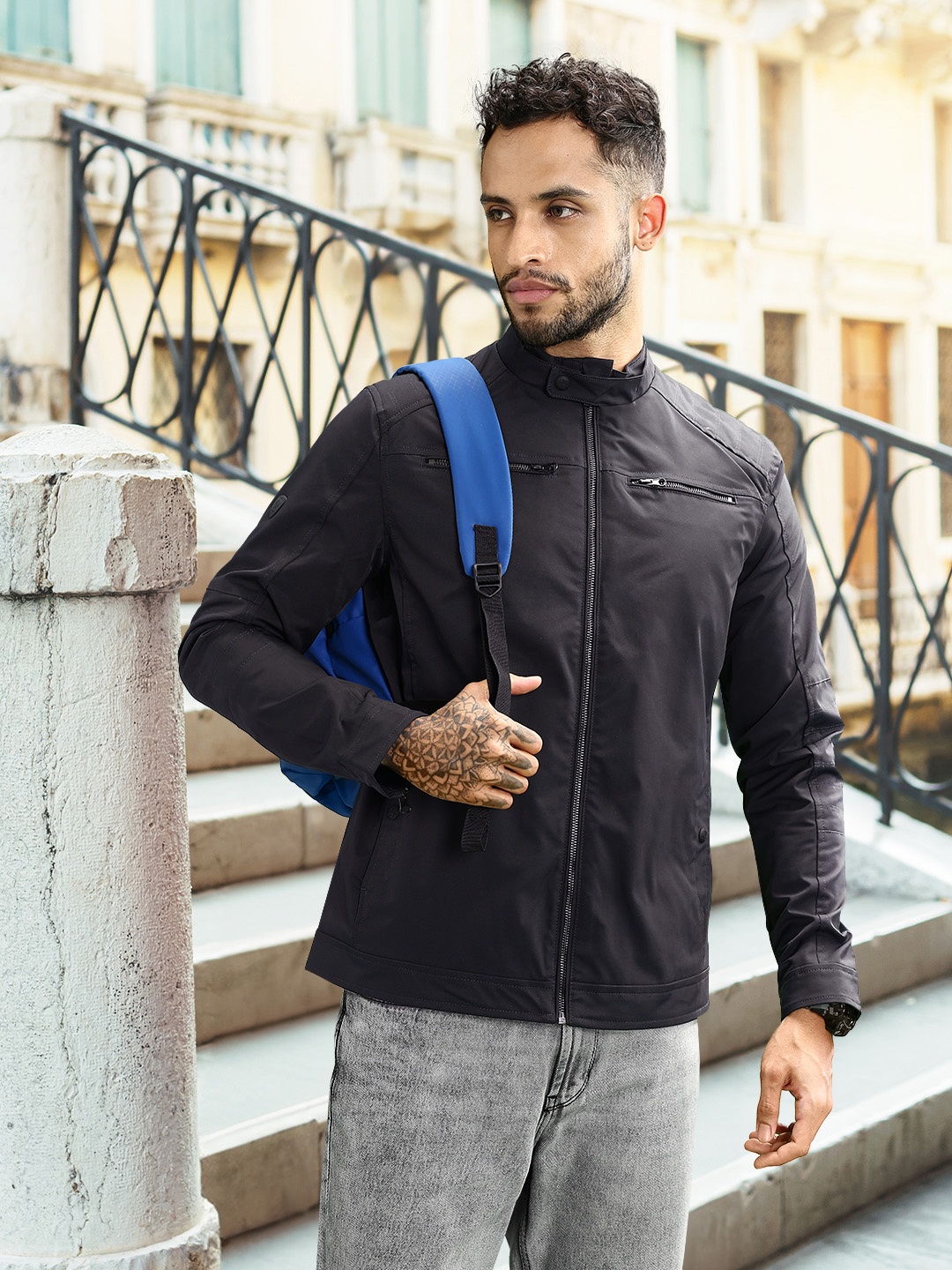

U S Polo Assn Men Blue Padded Jacket