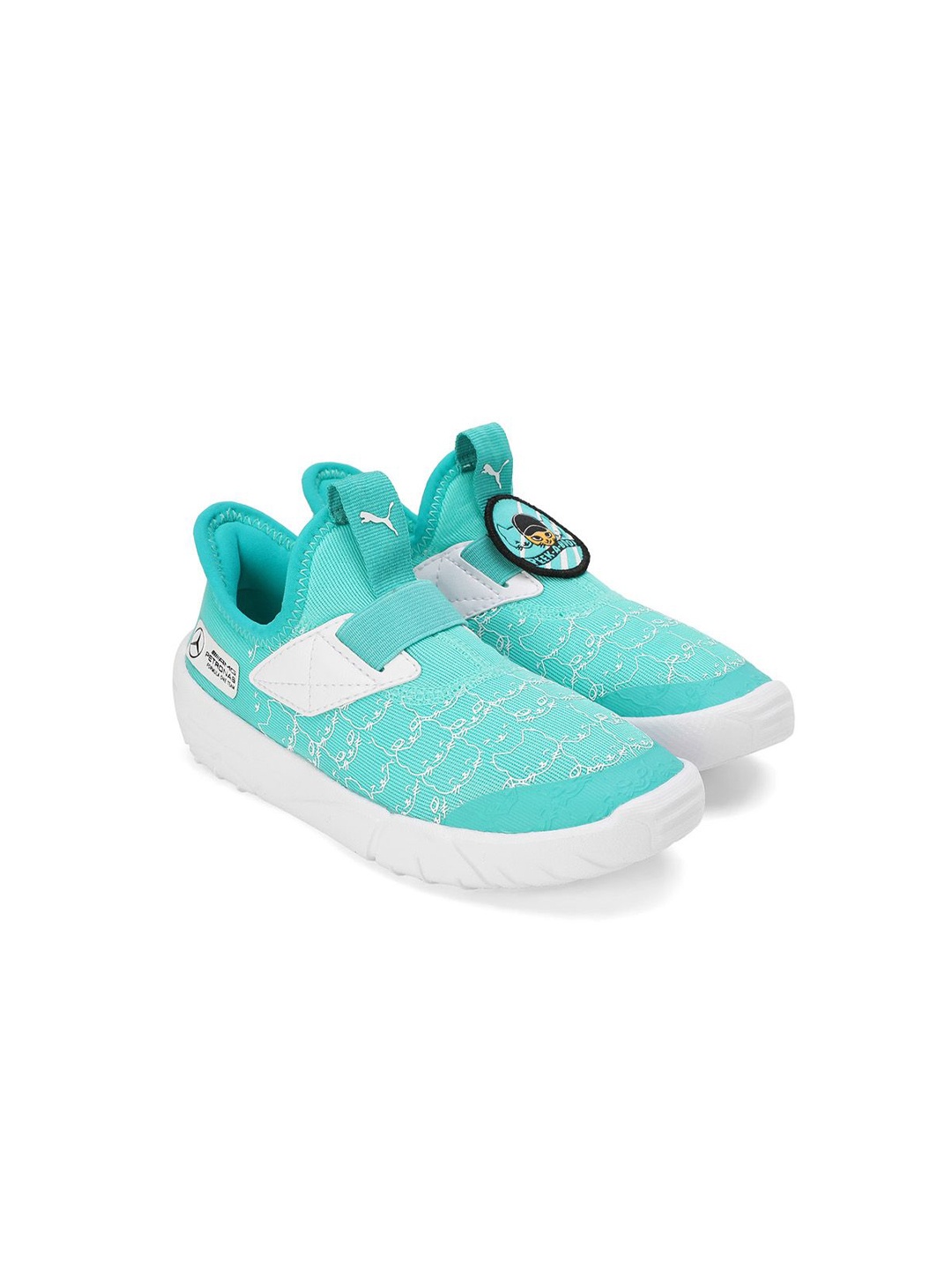 

PUMA Motorsport Kids Mercedes-AMG Petronas F1 Slipkart Woven Design Slip-On Sneakers, Green