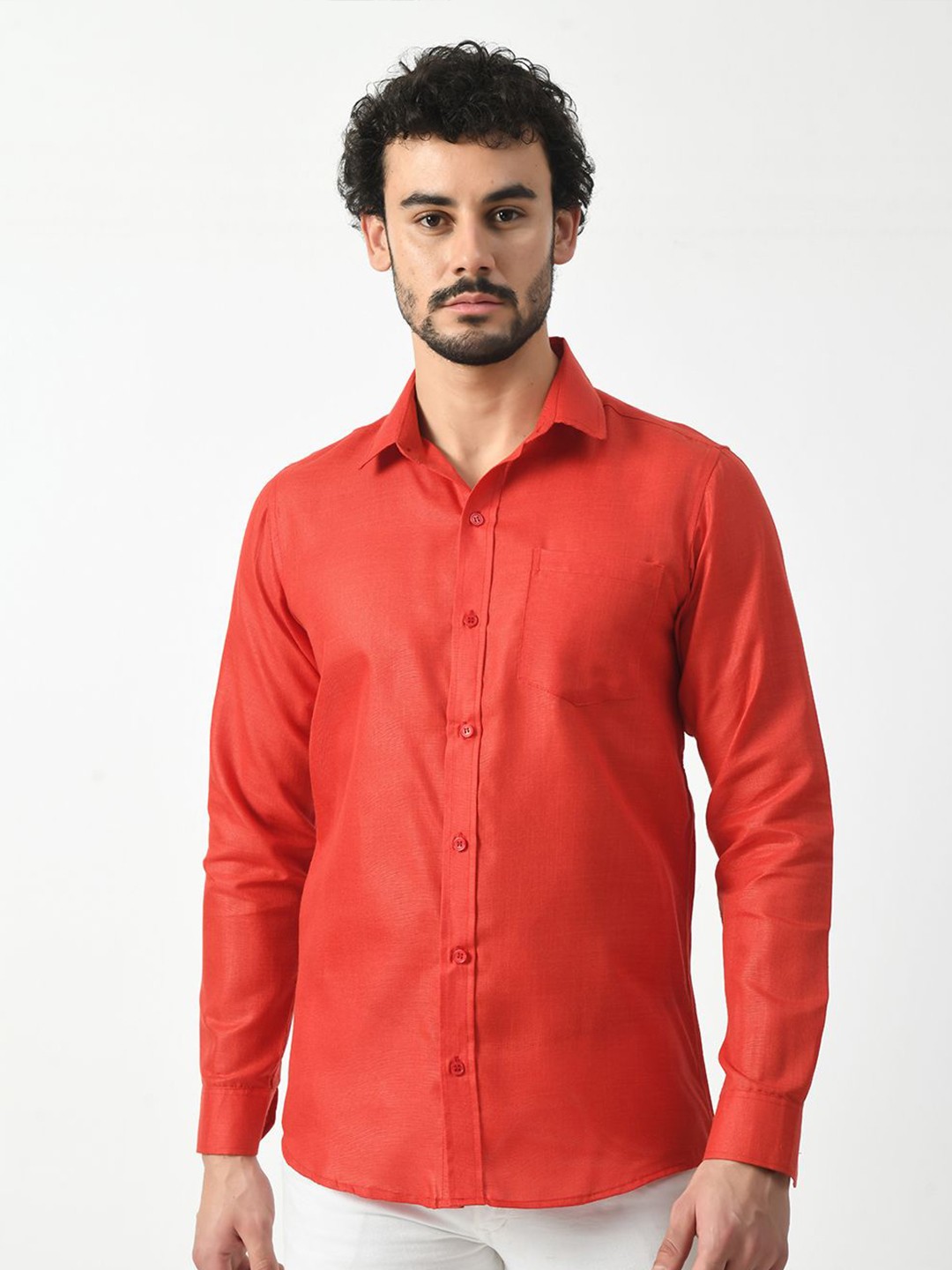 

PRINTINDIA Men Classic Opaque Casual Shirt, Red