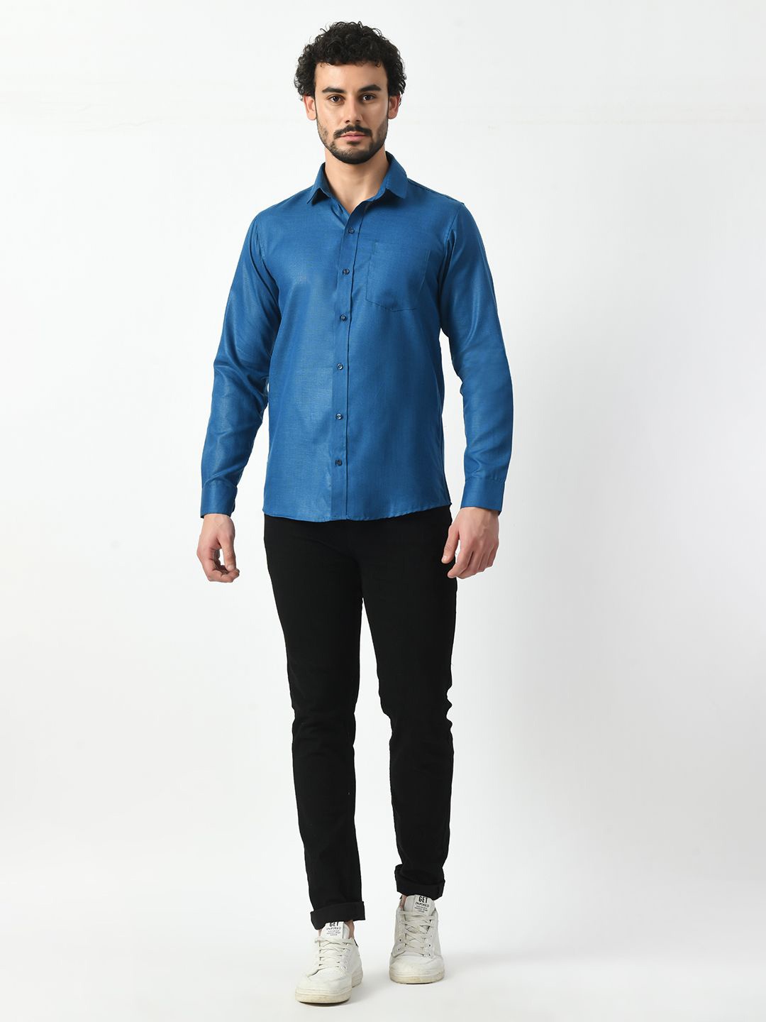 

PRINTINDIA Men Classic Opaque Casual Shirt, Blue