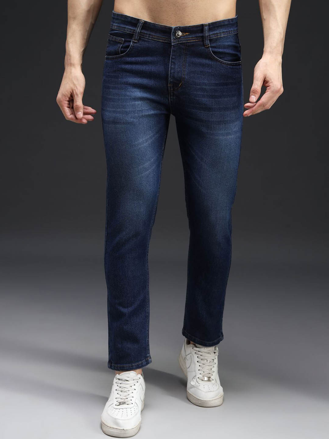 

DENIMLOOK Men Slim Fit Light Fade Jeans, Blue