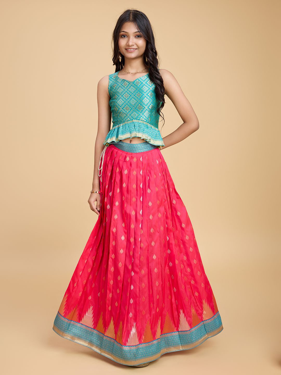 

Tasarika Girls Ready to Wear Lehenga &, Pink