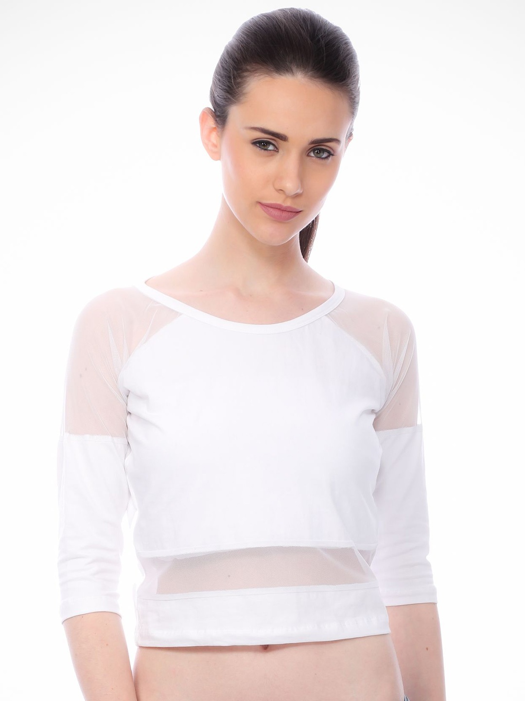 

BAESD Cotton Crop Top, White