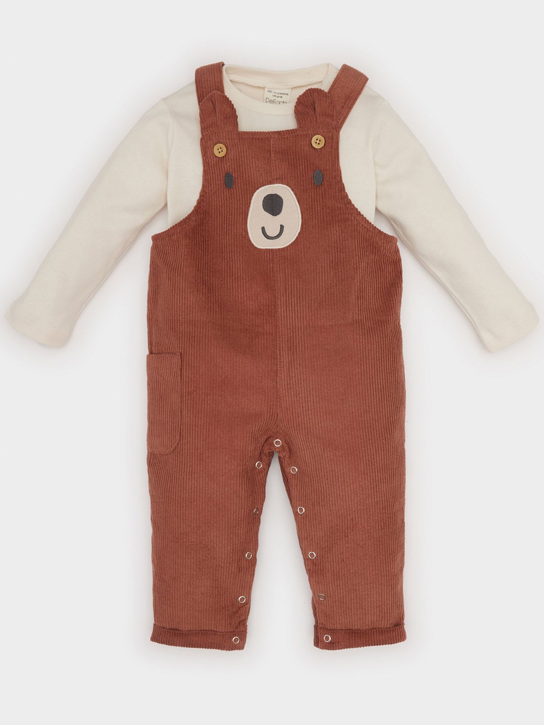 

DeFacto Boys Dungarees With T-Shirt, Brown