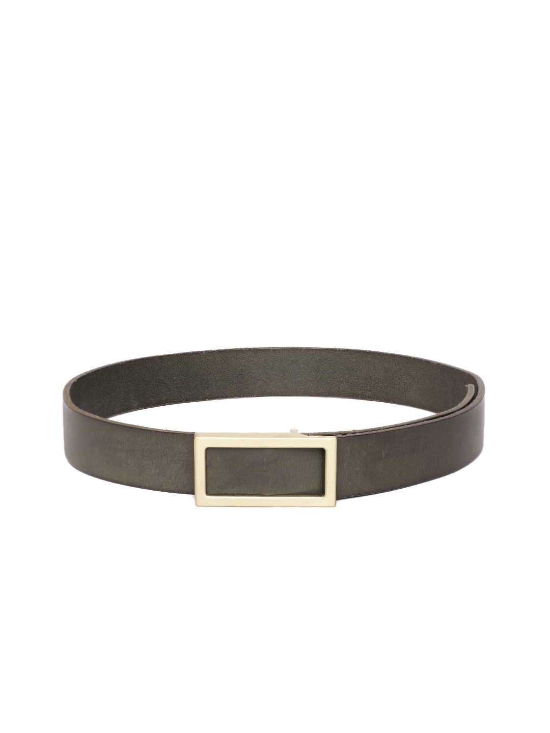 

ART N VINTAGE Men Leather Belt, Olive