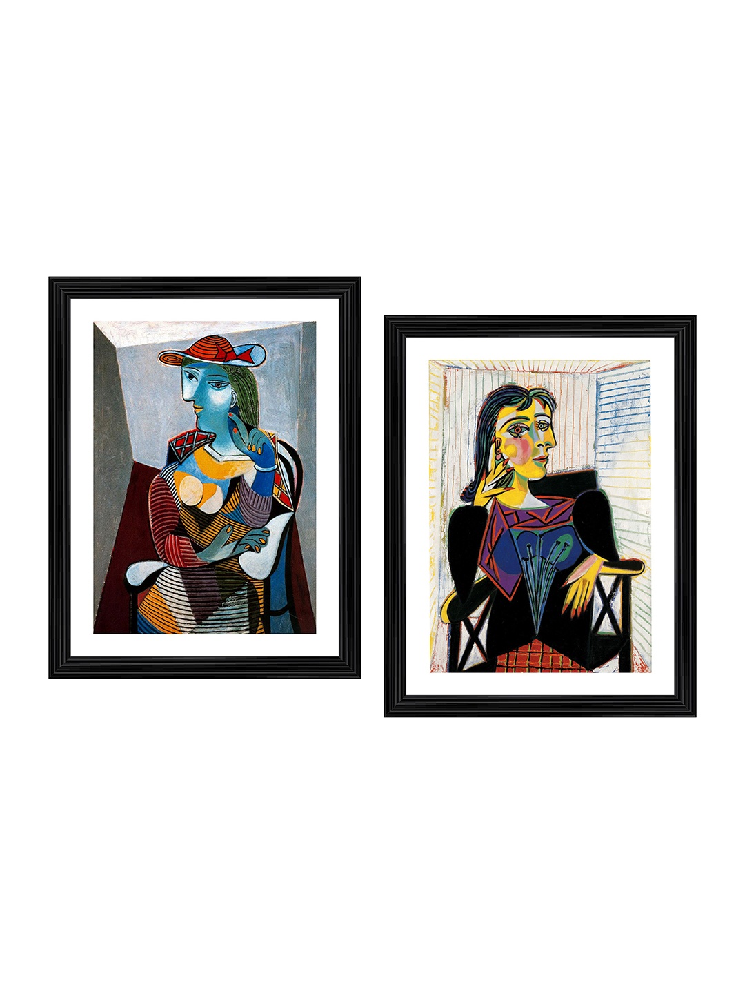 

Adventures India Blue & Red 2 Pieces Wooden Painting Wall Art