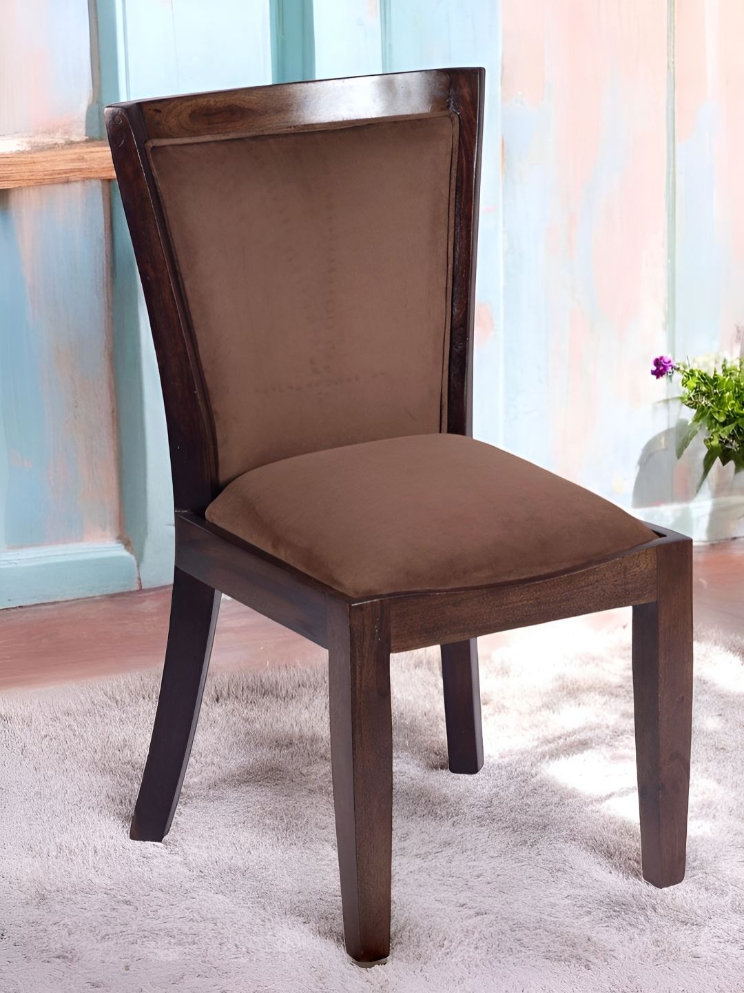 

Ikiriya Pink Wooded Dining Chair, Brown