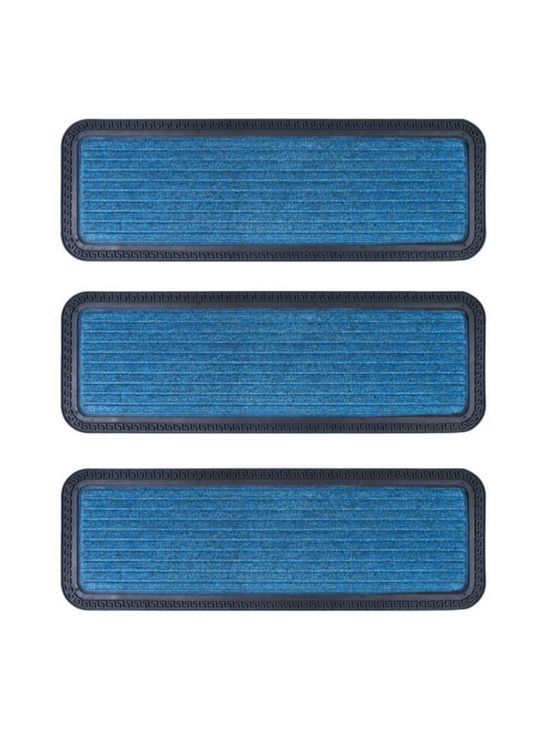 

Black Gold Pack Of 3 Blue & Black Striped Runners