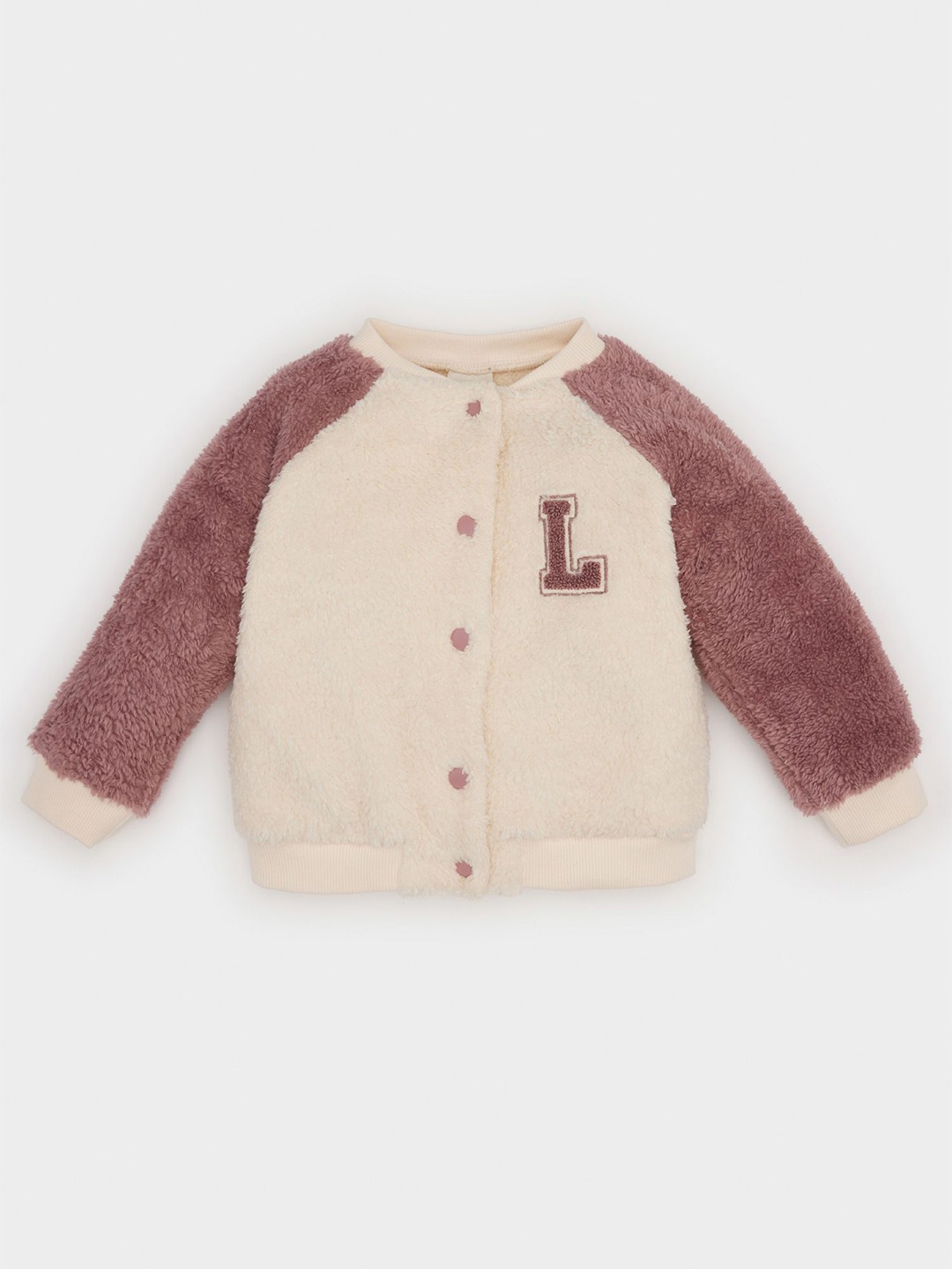 

DeFacto Girls Typography Printed Cardigan, Beige