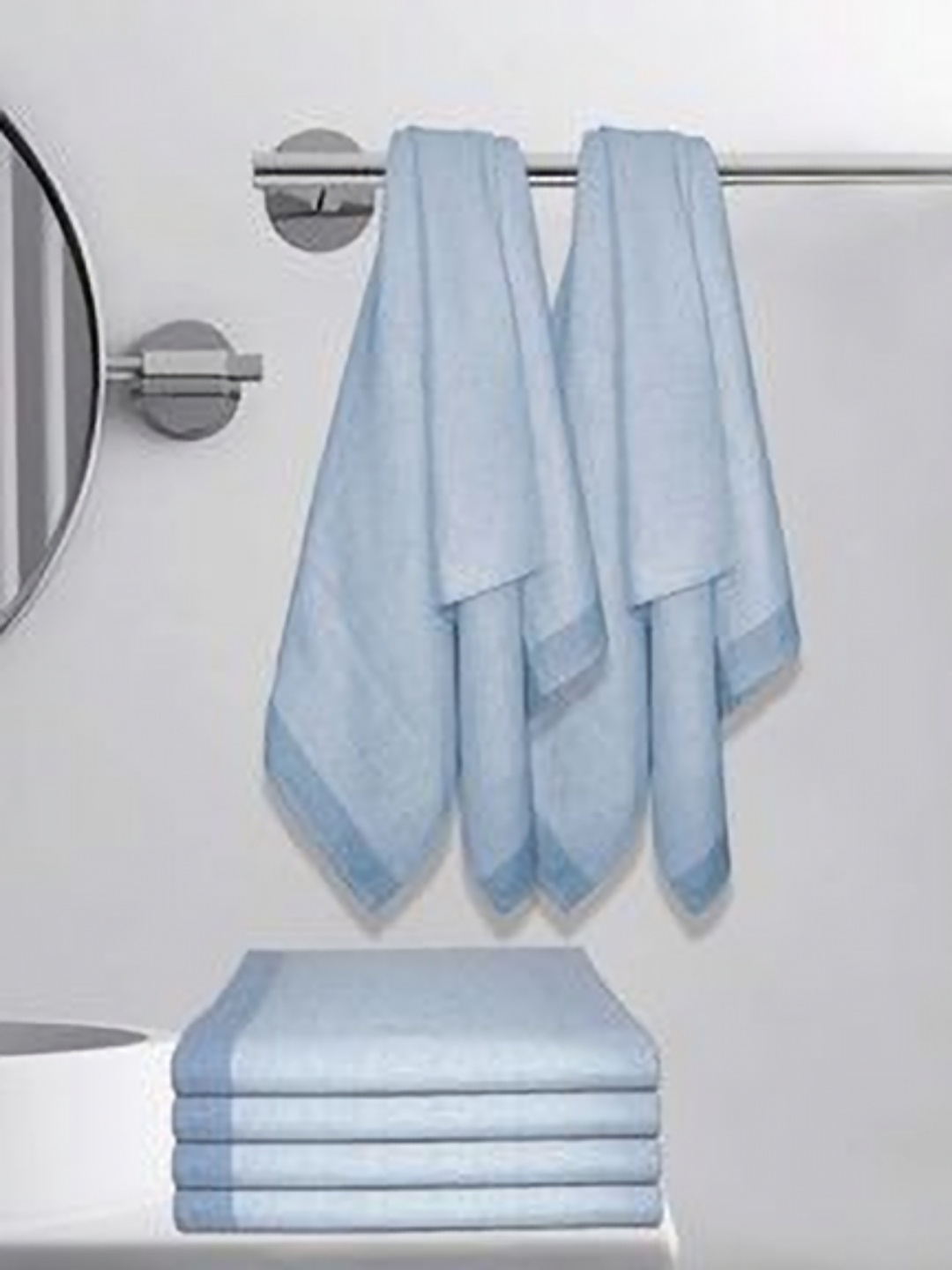 

Aura Blue 5 Cotton 210 GSM Bath Towel