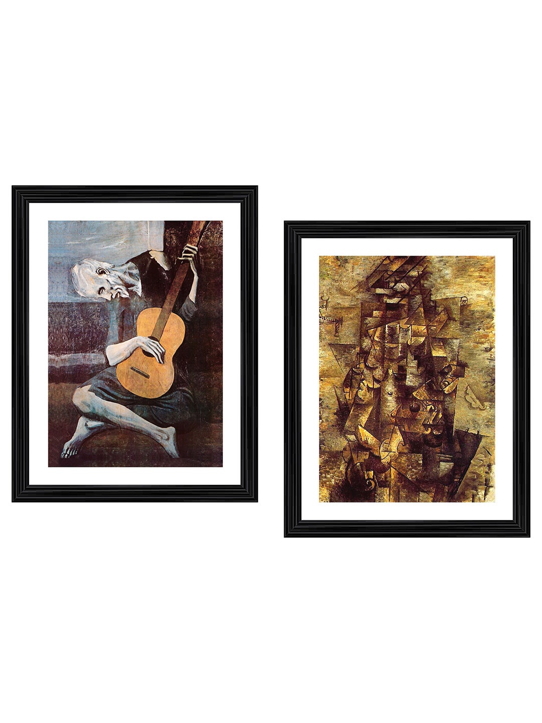 

Adventures India Black & White 2 Pieces Wooden Painting Wall Art