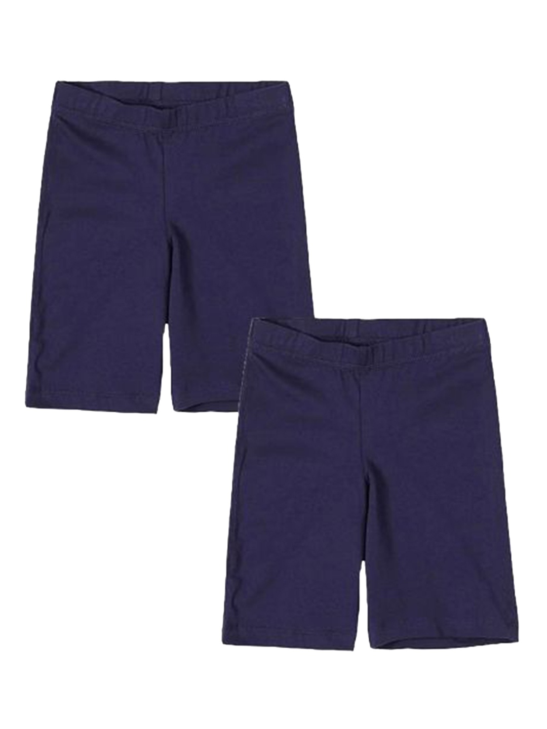 

Baba & Baby Girls Skinny Fit Mid-Rise Cycling Sports Shorts, Navy blue