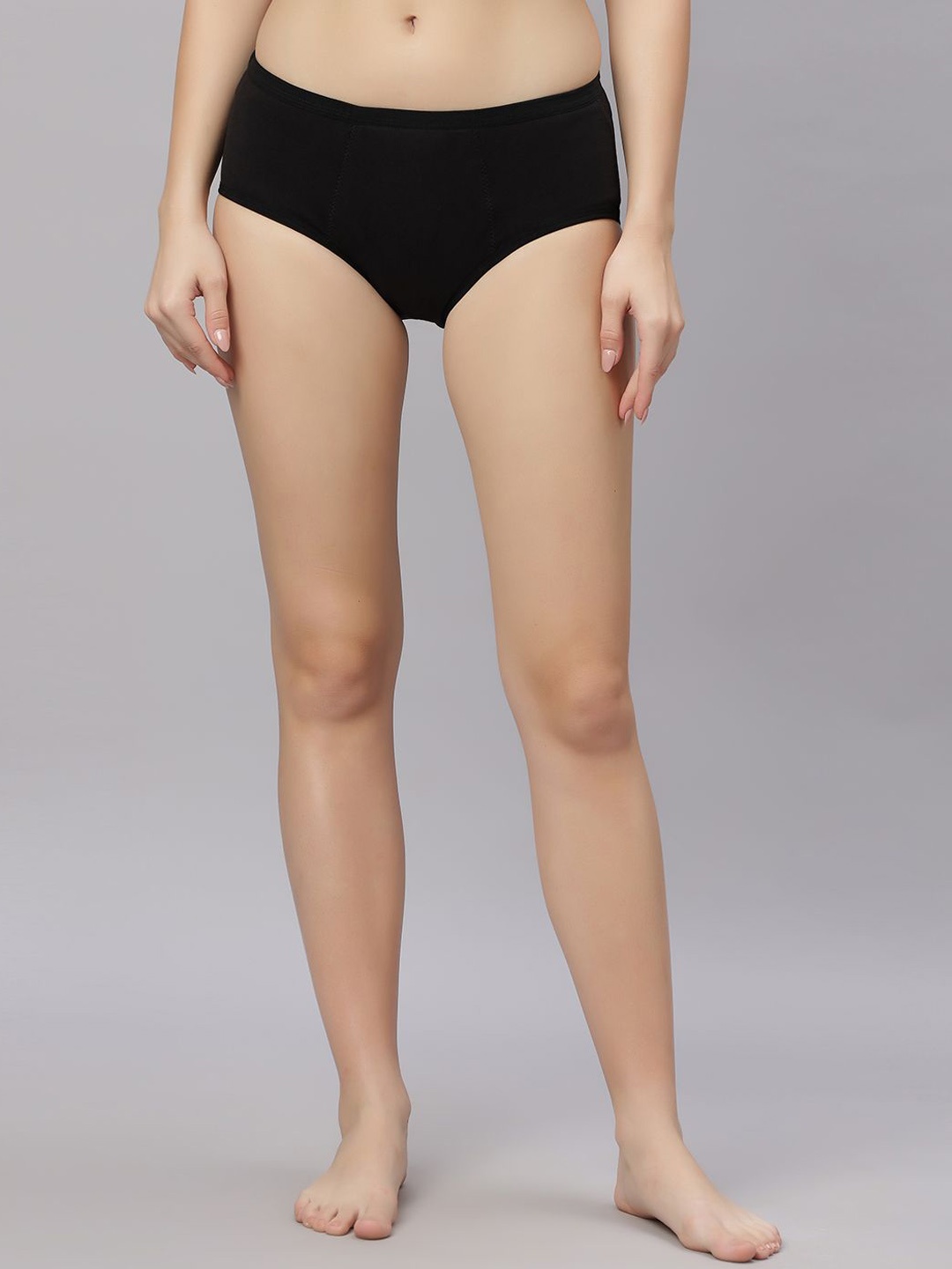 

Glamoras Reusable & Leakproof Cotton Period Briefs GL-PERIODPANTY-MIDNIGHT-S, Black