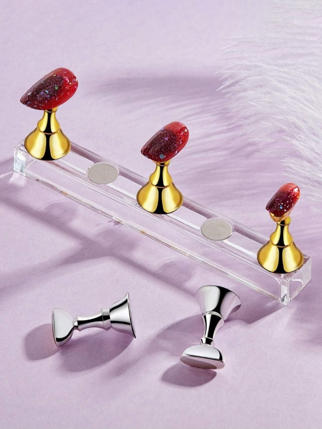 

RANORE Set Of 2 Nail Display Stand, Red