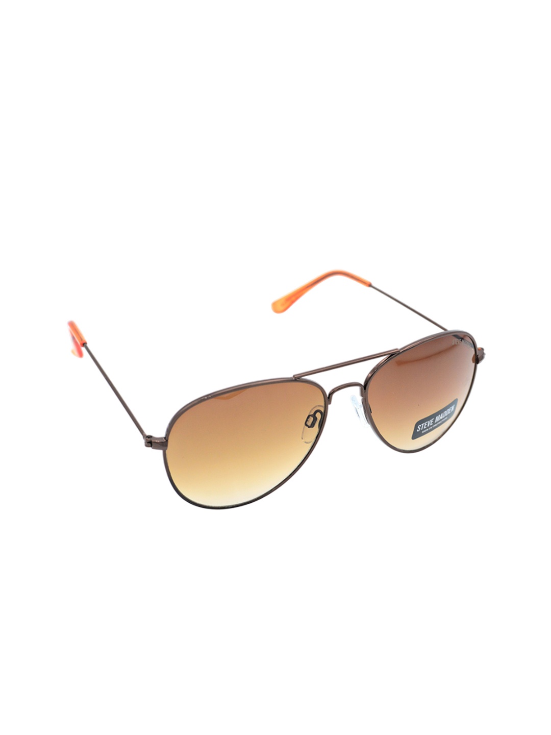 

Steve Madden Unisex Aviator Sunglasses with UV Protected Lens X17096-Multi, Black