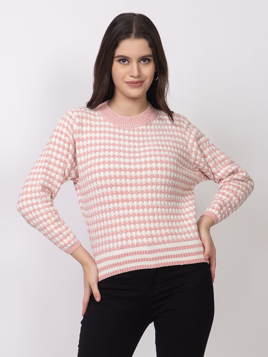 

Lory Women Turtle Neck Woollen Pullover Sweater, Peach