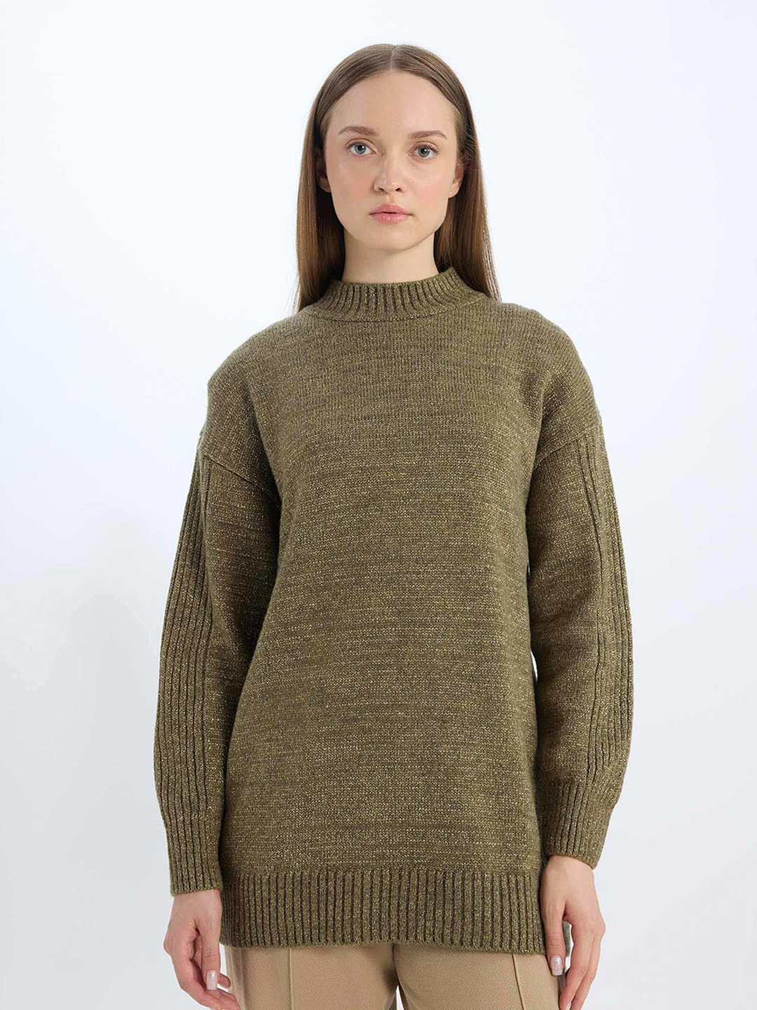 

DeFacto Solid Pullover, Khaki