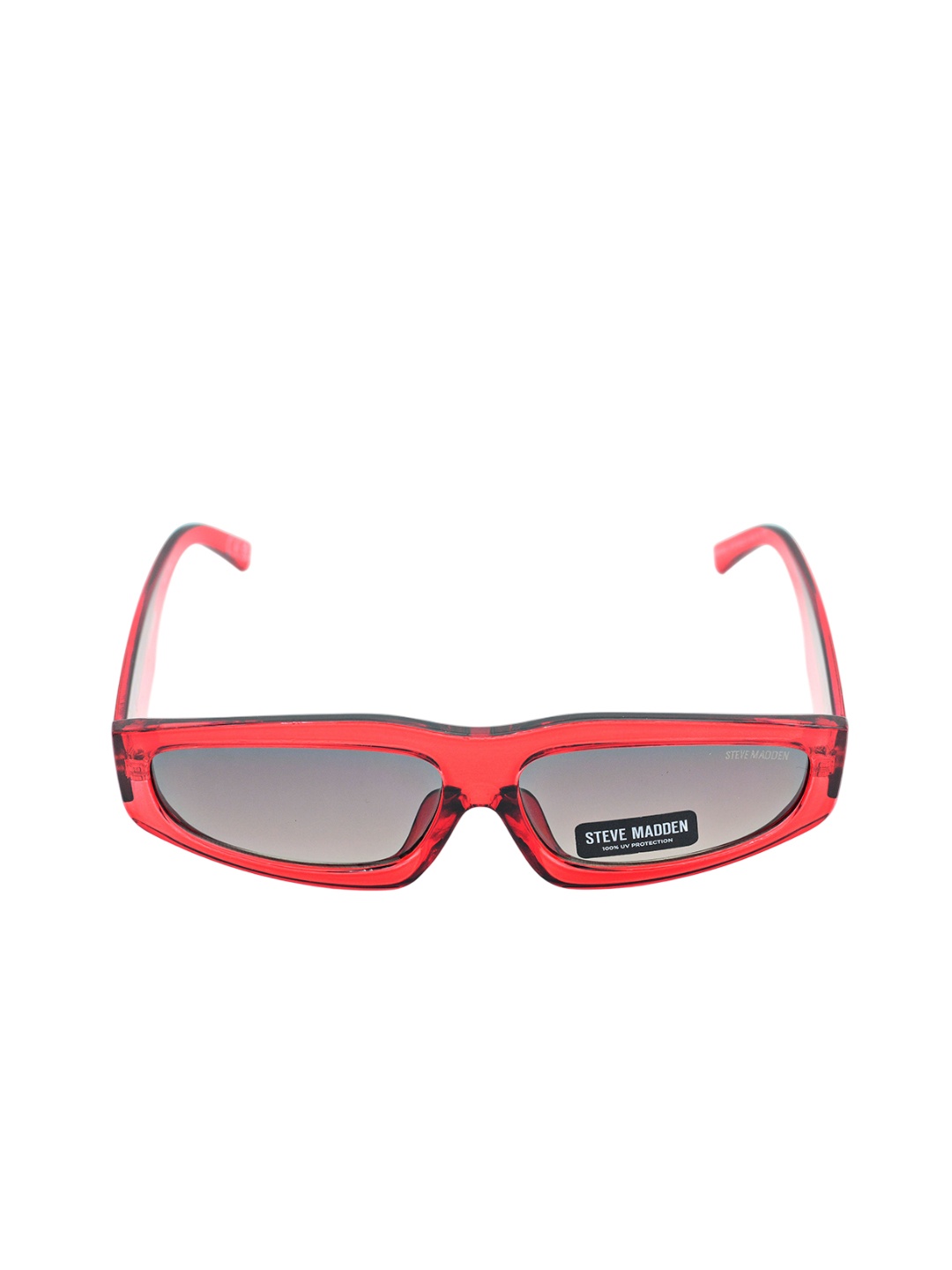 

Steve Madden Unisex Square Sunglasses with UV Protected Lens X17071, Red