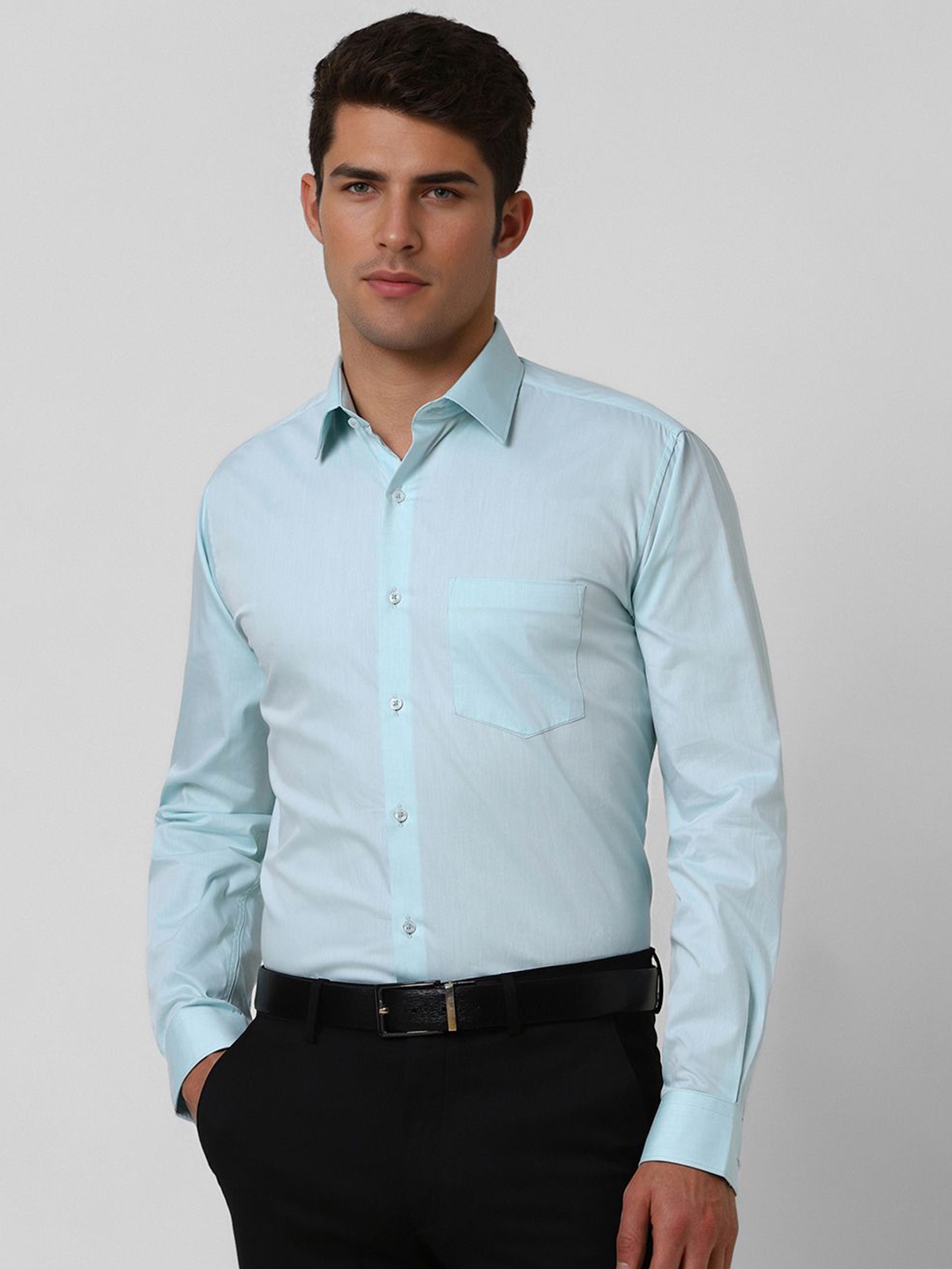 

Van Heusen Men Opaque Formal Shirt, Blue