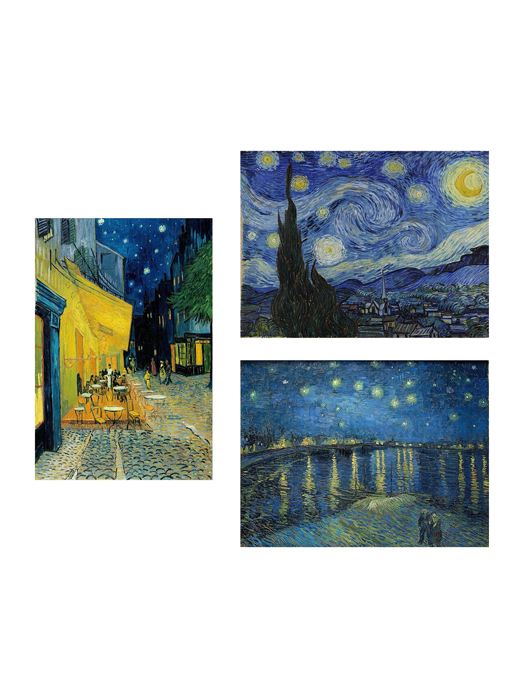

Adventures India Blue & Yellow 3 Pieces Wooden Painting Wall Art