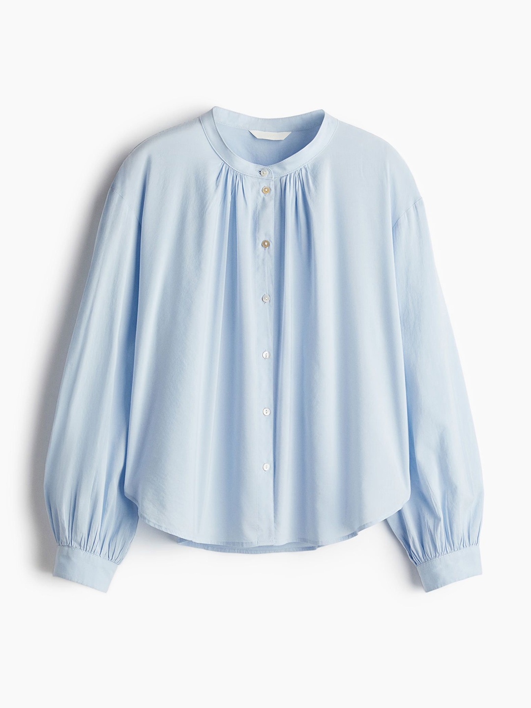 

H&M Balloon-Sleeved Blouse, Blue