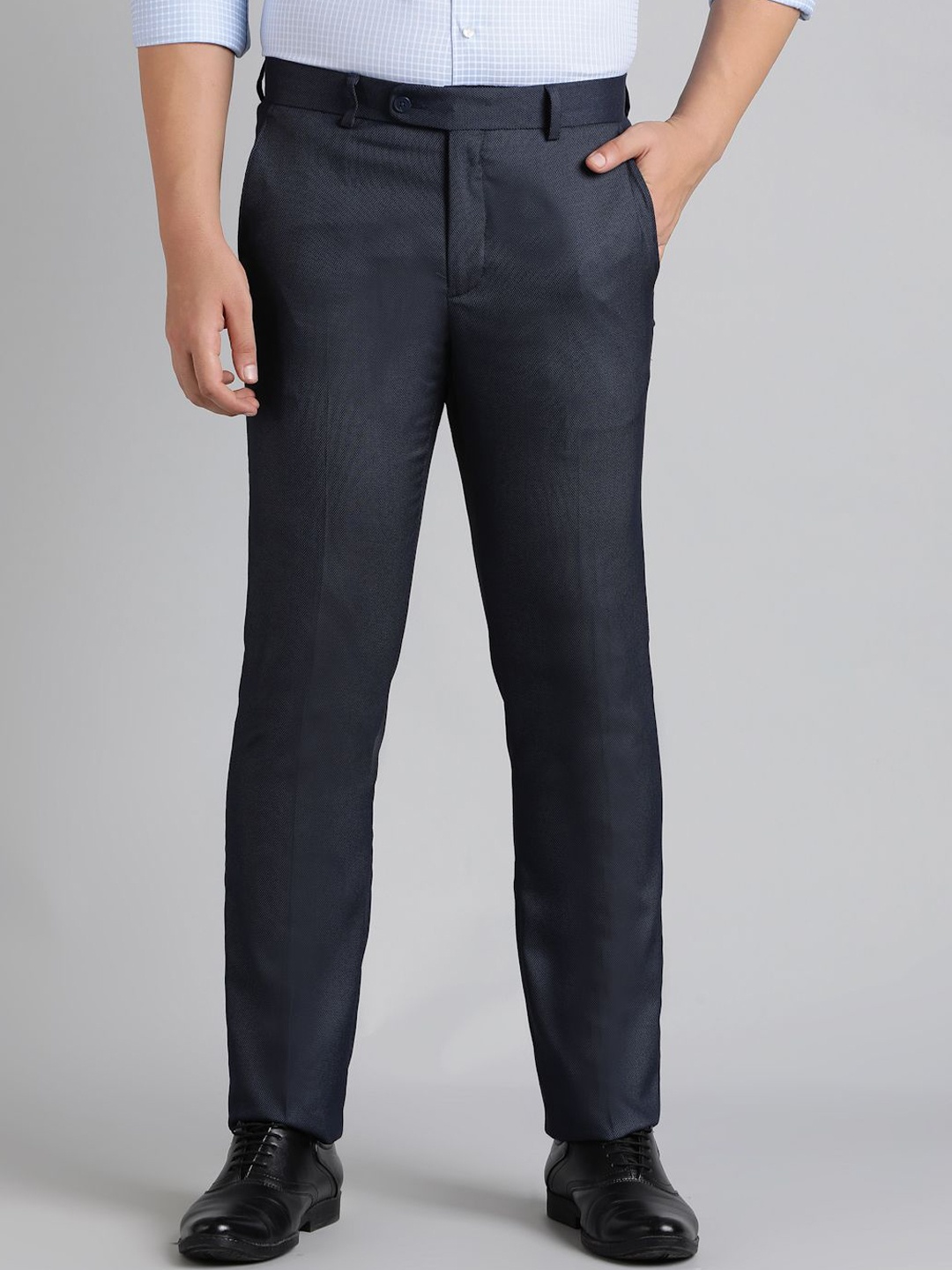 

Greenfibre Men Slim Fit Trousers, Blue