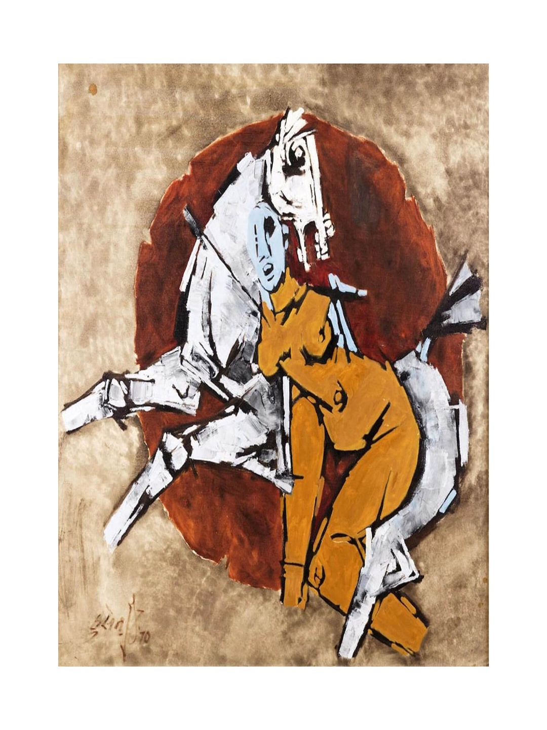 

Adventures India Brown & White Wooden Painting Wall Art