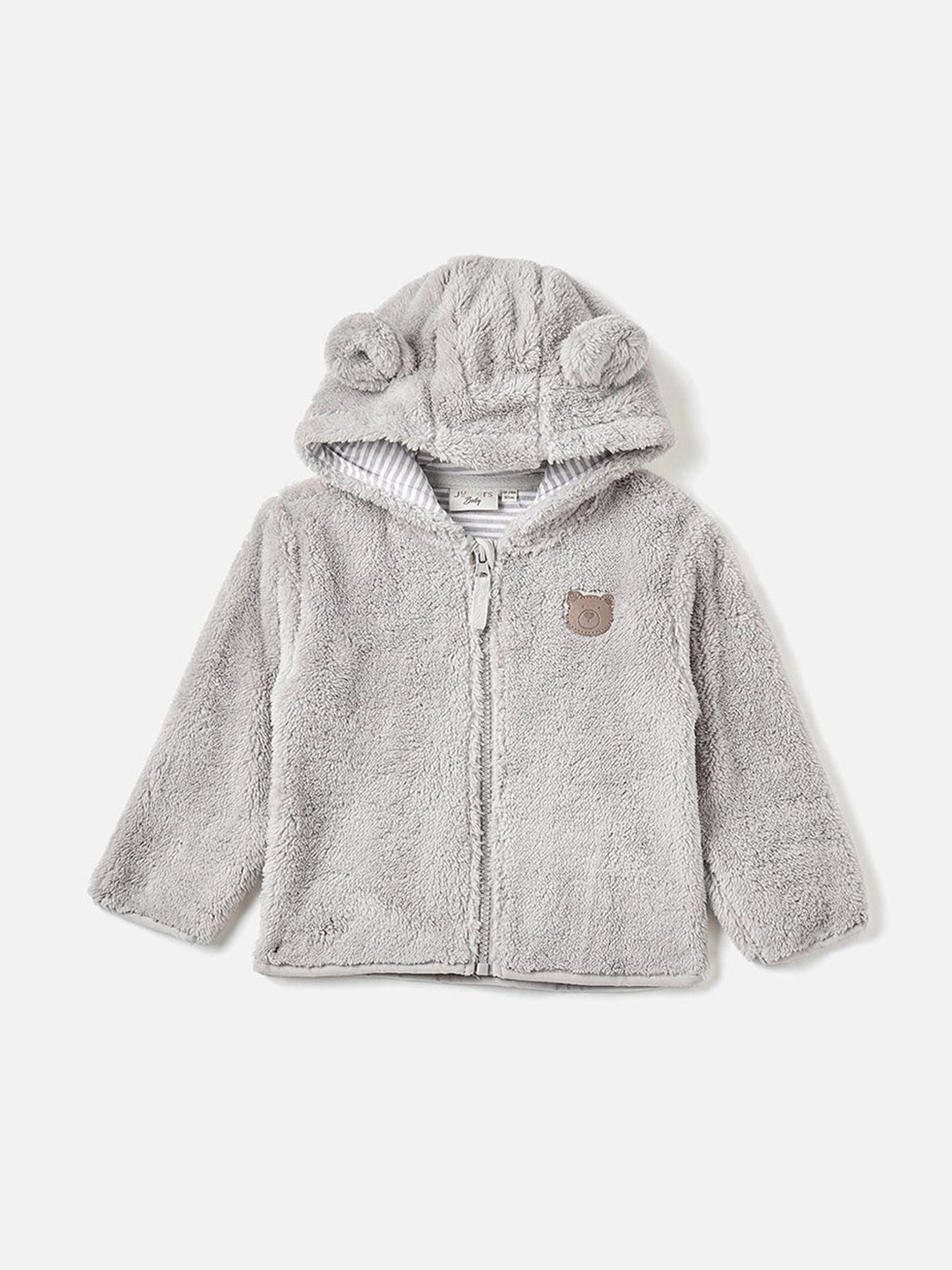 

Juniors by Babyshop Kids Solid Hooded Sweater, Grey