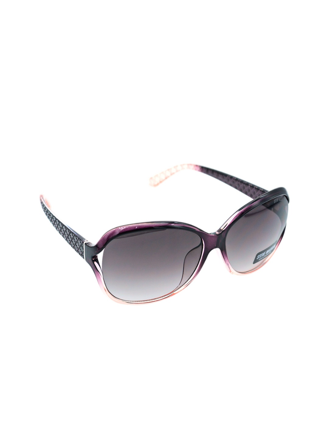 

Steve Madden Women Oval Sunglasses with UV Protected LensX17041, Black