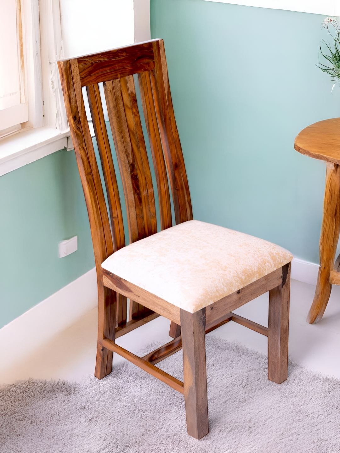 

Ikiriya Beige Wooded Dining Chair