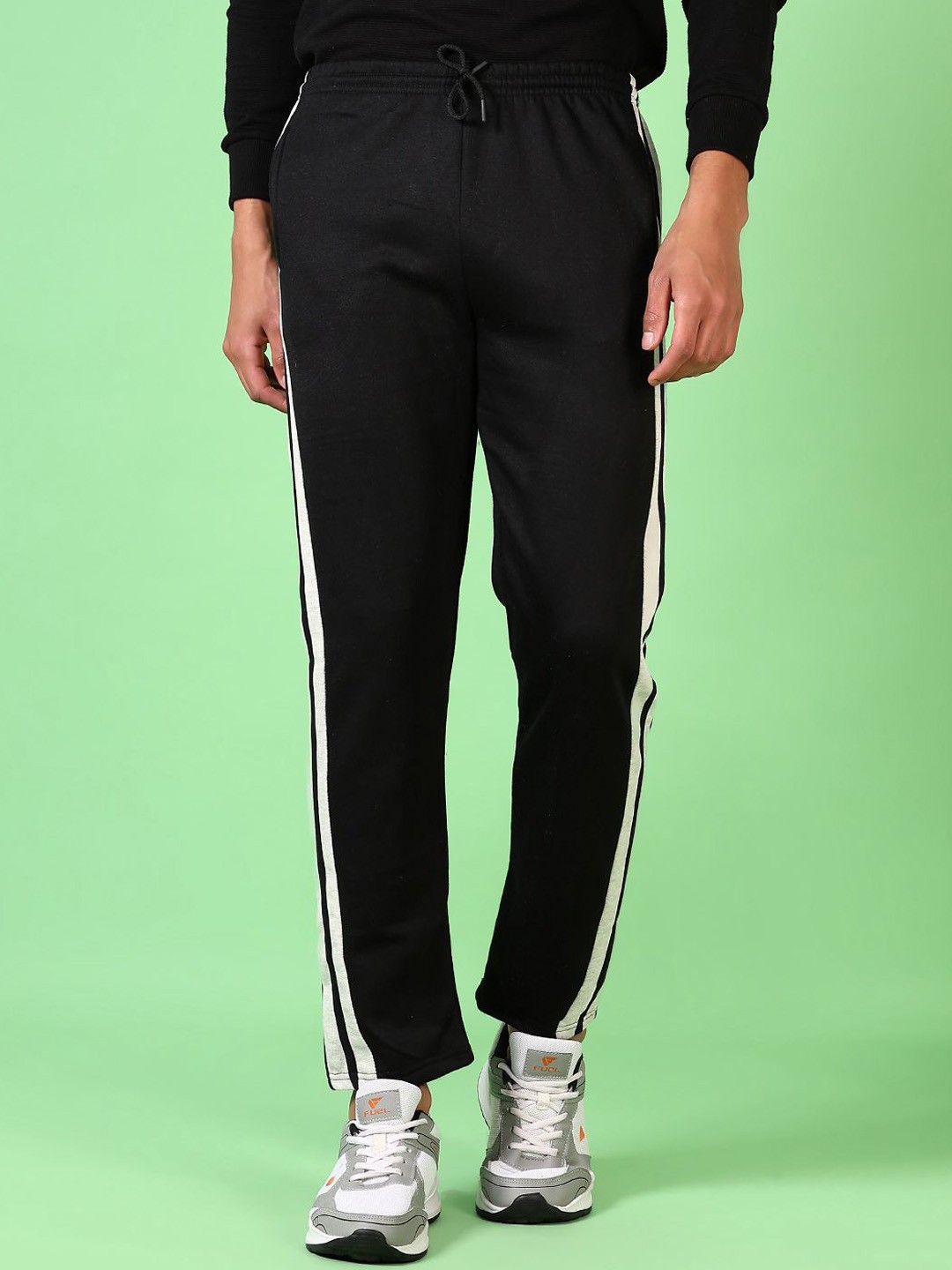 

V-Mart Men Mid Rise Track Pants, Black