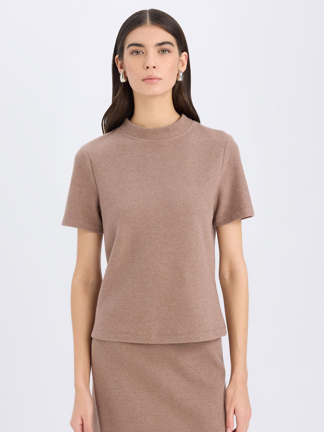 

DeFacto T-Shirt & Skirt Co-Ords, Brown