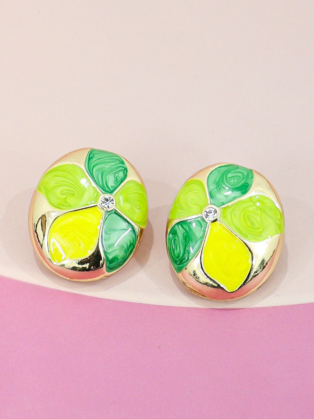 

KRENOZ Floral Studs Earrings, Multi