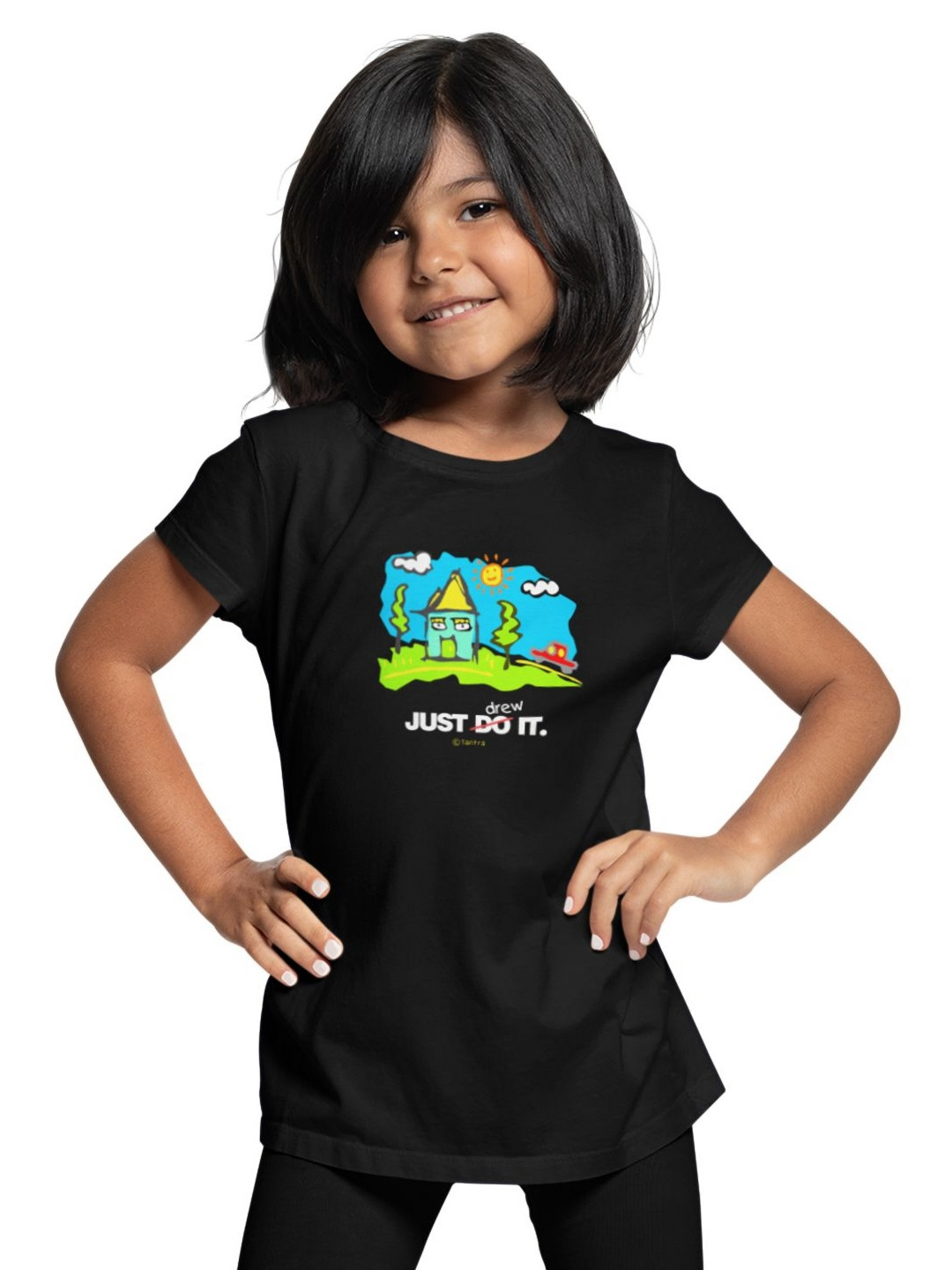 

Tantra Kids Typography Printed T-shirt, Black