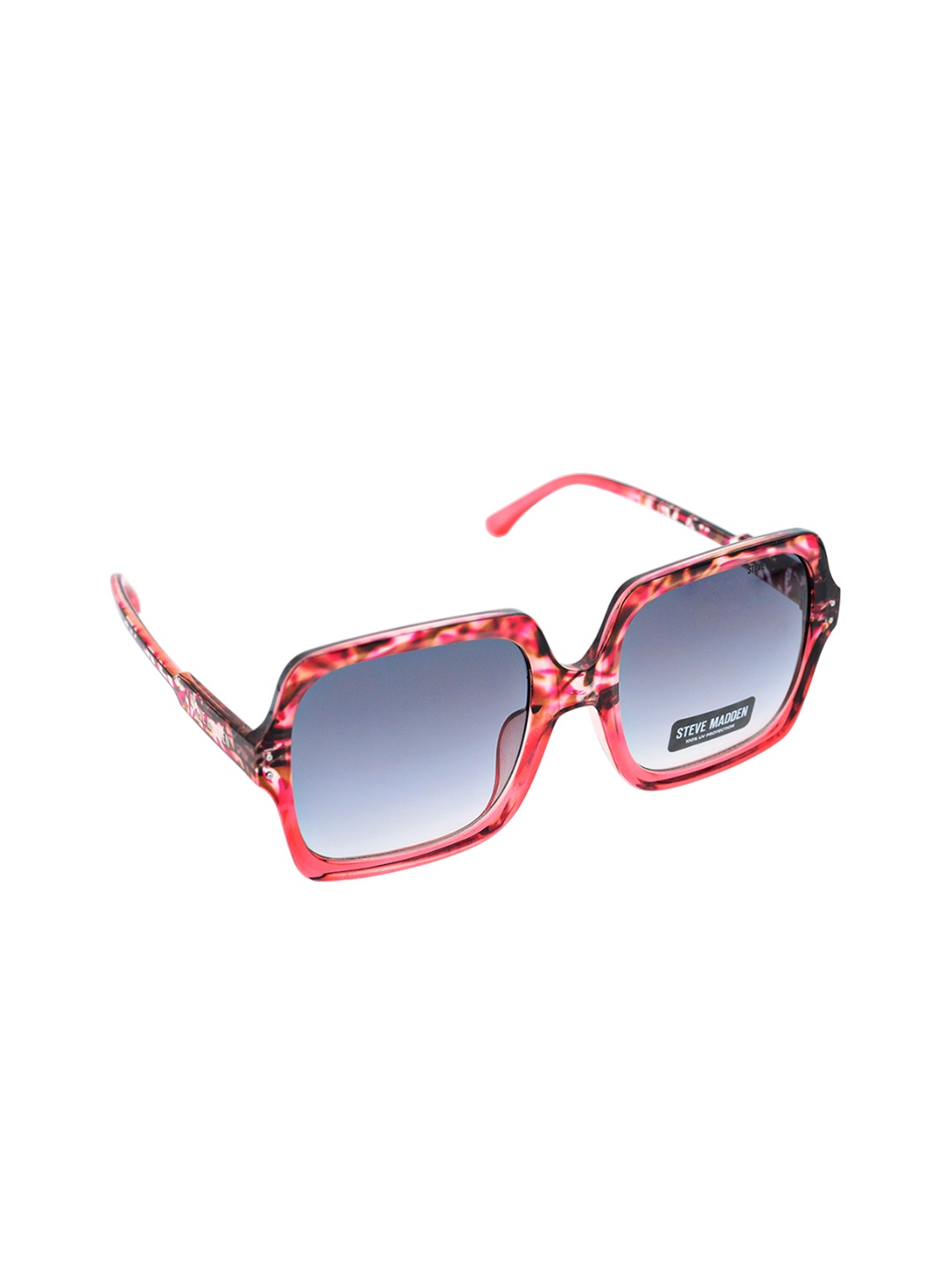 

Steve Madden Women Square Sunglasses with UV Protected Lens X17068, Blue