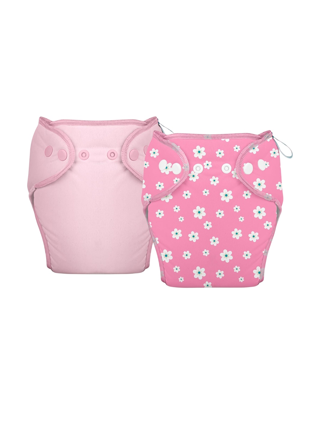 

Bumberry Pack Of 2 Printed Reusable & Adjustable Cloth Diaper SN02_P123S005_LXL-Multi, Pink